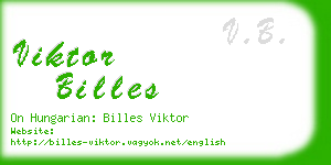 viktor billes business card